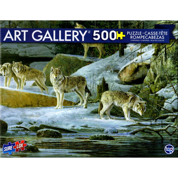 Call of The Wild 1000 PC Buffalo Games Puzzle Alaska Wolves Northern Lights for sale online